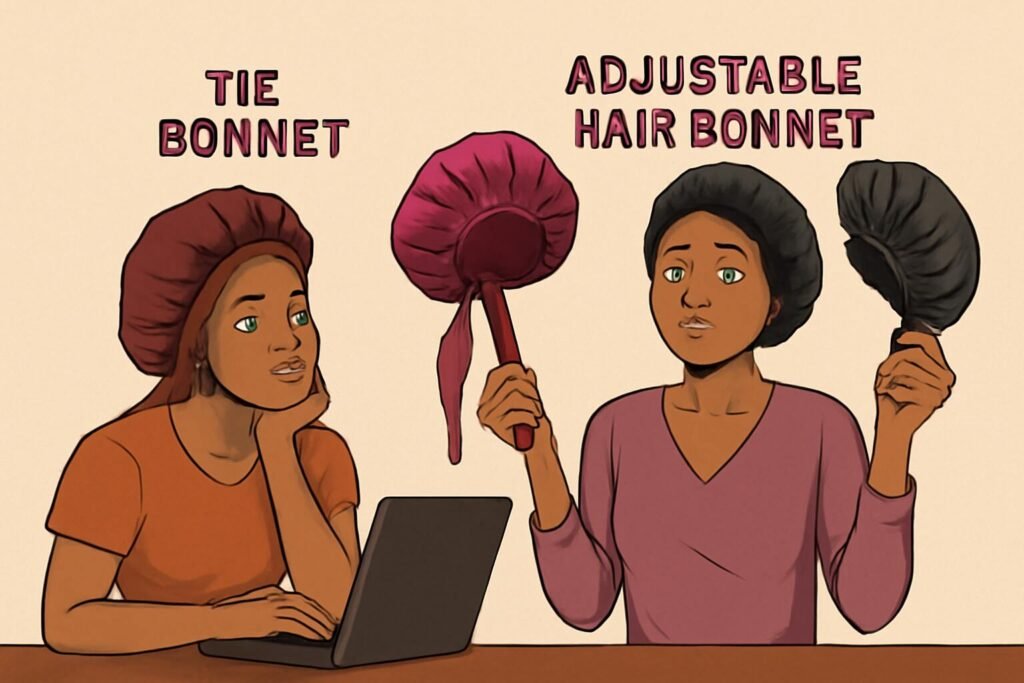 Tie Bonnets vs. Adjustable Hair Bonnets Which One Gives Healthier Hair
