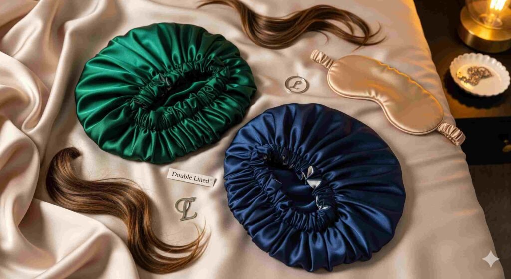 Double Lined Silk Bonnets The Secret to Protecting Your Hair While You Sleep.
