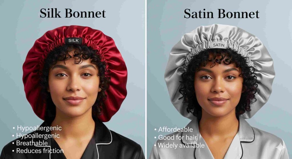 Silk Bonnet vs Satin Bonnet Benefits of Wearing a Hair Bonnet
